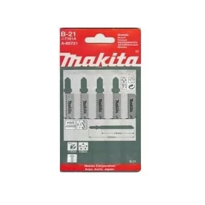 Пилки ( 5 шт.) В-21 HCS, 100х2,1 мм, рез-10 мм, точн.пропил. Makita A-85721 купить в Перми