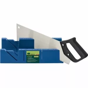 Стусло пластиковое синее,4 угла для запила+пила 450мм СИБРТЕХ 22538 купить в Перми