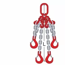 Строп цепной четырехветвевой 4СЦ 4 т L=1.8 м 8 кл с укоротителями купить в Перми