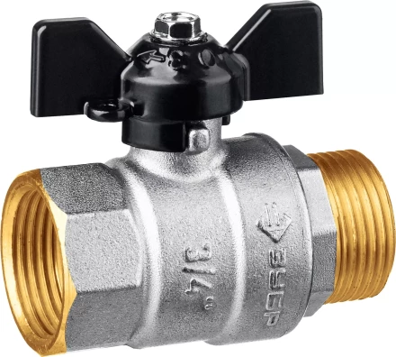 ЗУБР d 3/4, ручка бабочка, шаровой кран (51325-3/4) купить в Перми