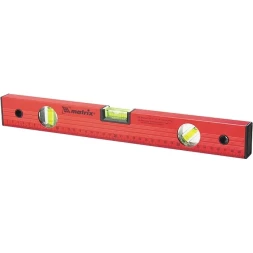 Уровень алюминиевый 1800 мм 3 глазка красный линейка MTX 332389