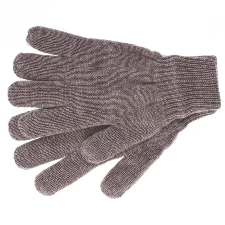 Перчатки трикотажные акрил  коричневый двойная манжета Сибртех Россия 68673 купить в Перми