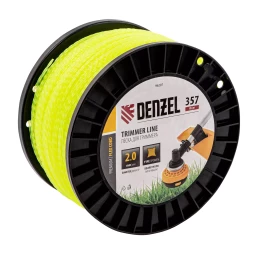 Леска для триммера витой квадрат, 2,0мм х 357м, на DIN катушке FLEX CORD// Denzel 96297