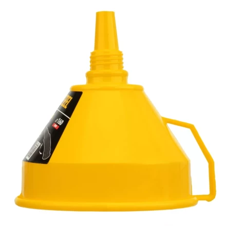 Воронка пластиковая 160 мм с металлическим ситом, непроливайкой и гибким наконечником Denzel 537208 купить в Перми