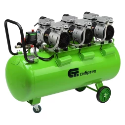 Компрессор безмаслянный малошумный Сибртех МБ 2250/100, 2250 Вт, 100л, 400 л/мин