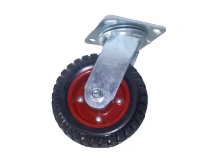 Колесо большегрузное поворотное PS 200 200 мм резина с протектором (N) 1045347 купить в Перми