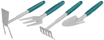 Набор RACO садовый: совок 4207-53481, мотыжка -53486, грабли веерные -53492, вилка посадочная -53496 4225-53/498 купить в Перми