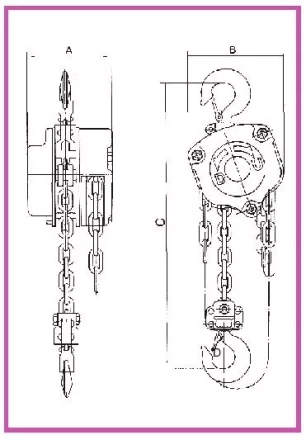 Таль ручная цепная HSZ-J LB г-п 20 тонн H=6 метра купить в Перми