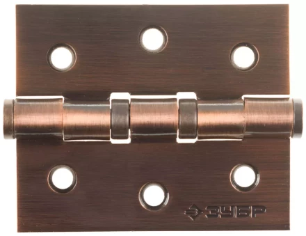 Петля универсальная ЗУБР &quot;ЭКСПЕРТ&quot;, 2 подшипника, цвет ст. медь (AC), с крепежом, 75х63х2,5мм, 2 шт 37601-075-6 купить в Перми