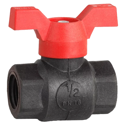 Краны шаровые пластиковые ВВ бабочка серия ЭКСПЕРТ купить в Перми