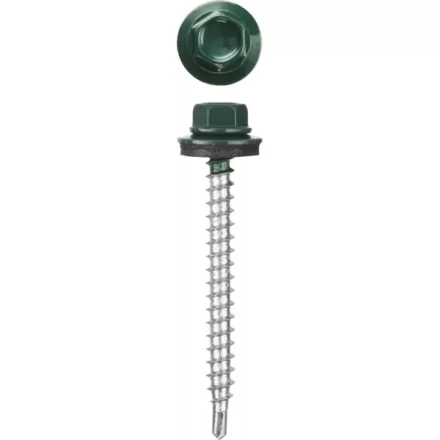 Саморезы СКД кровельные, RAL 6005 зеленый насыщенный, 51 х 4.8 мм, 250 шт, для деревянной обрешетки, STAYER 30305-48-051-6005 купить в Перми