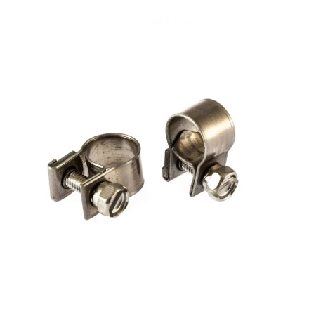 Хомуты металлические MINI 9-11 мм ширина 9 мм,  винтовой W4 2 шт Сибртех 475023 купить в Перми