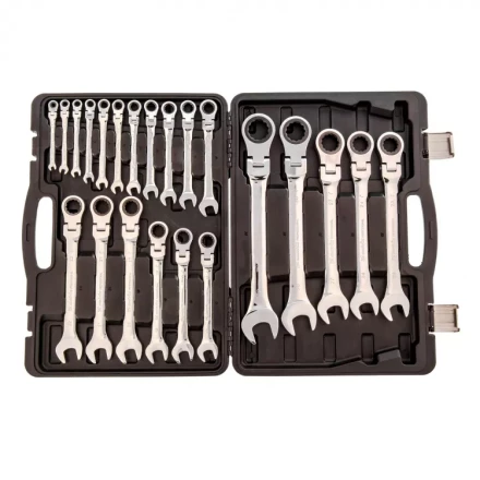 Набор ключей комбинированных Matrix трещоточных шарнирных 22 шт 14800 купить в Перми