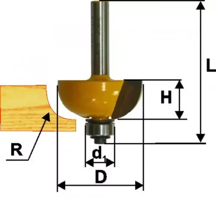 Фреза кром. калевочная ф222х13мм R48мм хв. 8мм 46280 купить в Перми