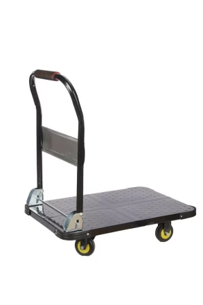Тележка платформенная 600 кг TOR PH600 (800х500) со складной ручкой (пластиковые колеса 100 мм) 1024683 купить в Перми