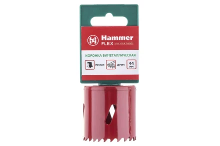 Коронка биметаллическая HAMMER Ф44х38мм 5/8&quot; BiMETALL (224-009) купить в Перми