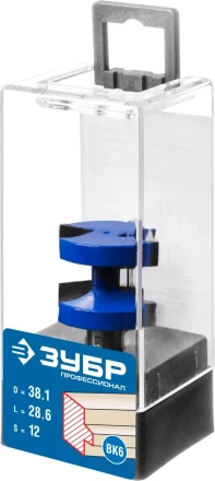 ЗУБР 38.1 x 28.6 мм, хвостовик 12 мм, фреза пазо-шиповая наборная, Профессионал (28731-38.1-2) купить в Перми