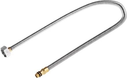 Подводка ЗУБР &quot;ЭКСПЕРТ&quot; сильфонная из нержавеющей стали, для смесителя, укороченная, г/ш (гайка-штуцер), 1/2&quot;, 0,6м 51012-060 купить в Перми