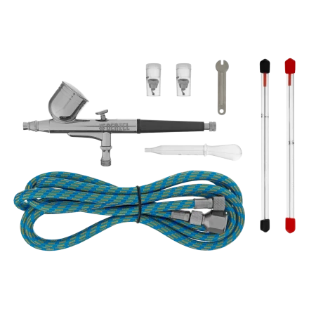 Аэрограф с верхним бачком AB1, 0.2/0.3/0.5 мм, 7 мл, 9 л/мин Denzel 57313 купить в Перми