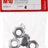 Гайка DIN 985 с нейлоновым кольцом, M10, 4 шт, кл. пр. 6, оцинкованная, ЗУБР 303586-10 купить в Перми