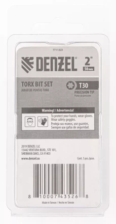 Бита T30x50, 5 шт. Denzel 7711323 купить в Перми