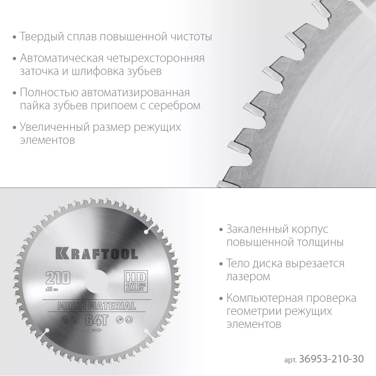 Диск пильный Multi Material, повышенный ресурс 36953-210-30 купить в Перми