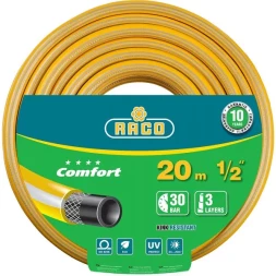 Шланг RACO "COMFORT" поливочный, 30атм., армированный, 3-х слойный, 1/2"х20м 40303-1/2-20