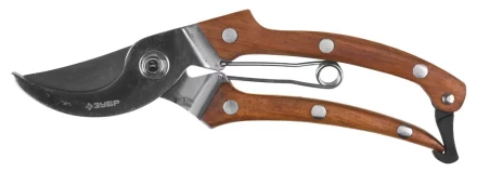 Секатор из нержавеющей стали с деревянными ручками, ЗУБР Эксперт 40103, рез до 22мм, 195мм 40103 купить в Перми