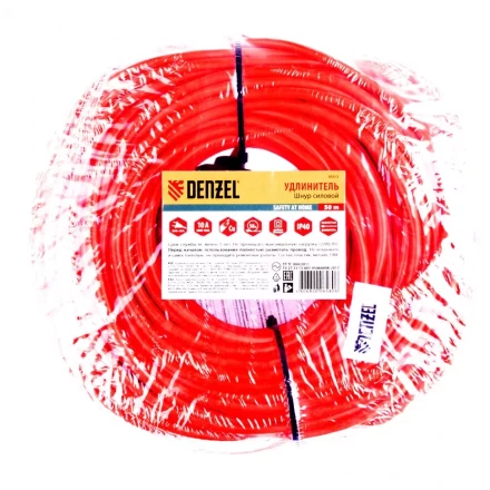 Удлинитель-шнур силовой 50 м 1 розетка 10 A серия УХ10 Denzel 95913 купить в Перми