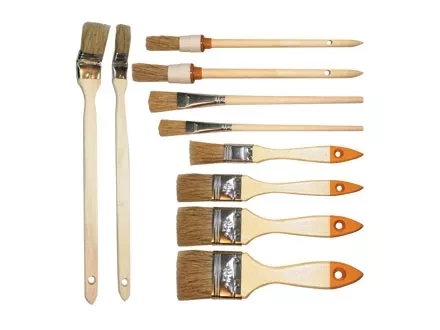 Набор кистей 10 шт.(плос.1/2&quot;-1/5&quot; круг. №2 4 радиат. 1&quot;,1,5&quot; для масл краски №2 6)  SPARTA 841155 купить в Перми