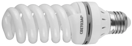 Энергосберегающая лампа СВЕТОЗАР &quot;ЭКОНОМ&quot; спираль,цоколь E27(стандарт),Т3,яркий белый свет(4000 К), 8000час, 25Вт(125) 44354-25_z01 купить в Перми