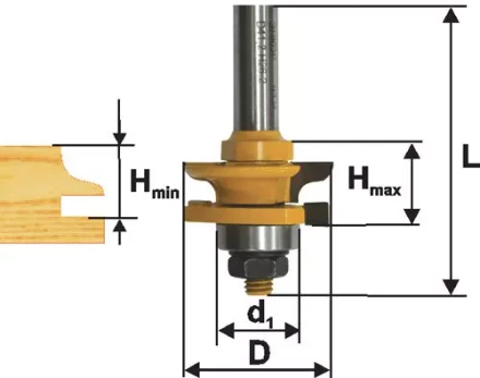 Фреза комбинированная рамочная ф41х24мм хв. 12мм 46526 купить в Перми