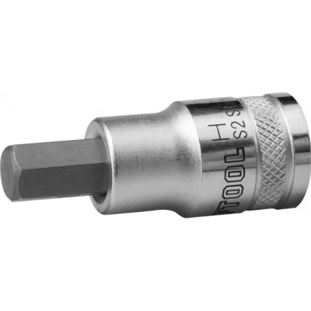 Торцовая бита-головка KRAFTOOL &quot;INDUSTRIE QUALITAT&quot;, материал S2, HEX, сатинированная, 1/2&quot;, H10 27908-10_z01 купить в Перми