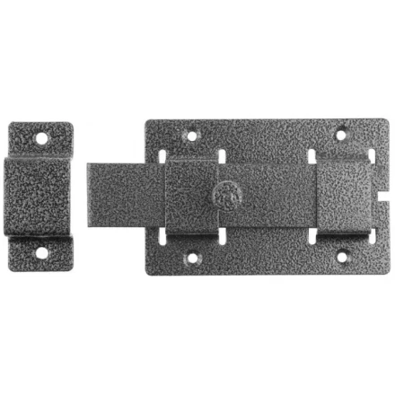 Задвижка накладная&quot;ЗД-02&quot;для дверей усиленная, порошковое покрытие, цвет серебро, плоский засов 30х135х7мм, 75х115мм 37776-2 купить в Перми