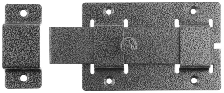 Задвижка накладная&quot;ЗД-02&quot;для дверей усиленная, порошковое покрытие, цвет серебро, плоский засов 30х135х7мм, 75х115мм 37776-2 купить в Перми