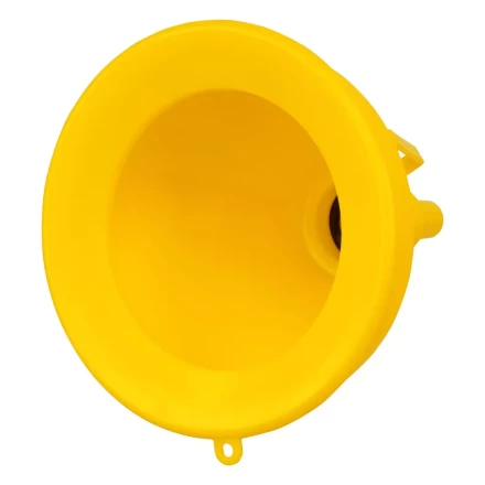 Воронка пластиковая 135 мм с металлическим ситом, гибким наконечником и непроливайкой Denzel 537210 купить в Перми