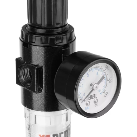 Фильтр-регулятор Denzel FR1500, 10 бар, 1500 л/мин, 1/4&quot;, 57459 купить в Перми