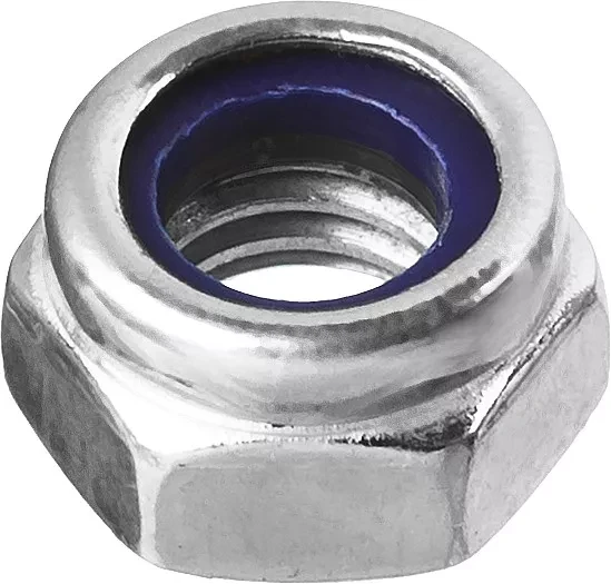 Гайка DIN 985 с нейлоновым кольцом, M5, 18 шт, кл. пр. 6, оцинкованная, ЗУБР 303586-05 купить в Перми