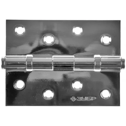 Петля универсальная ЗУБР &quot;ЭКСПЕРТ&quot;, 2 подшипника, цвет хром (CP), с крепежом, 100х75х2,5мм, 2 шт 37601-100-2 купить в Перми