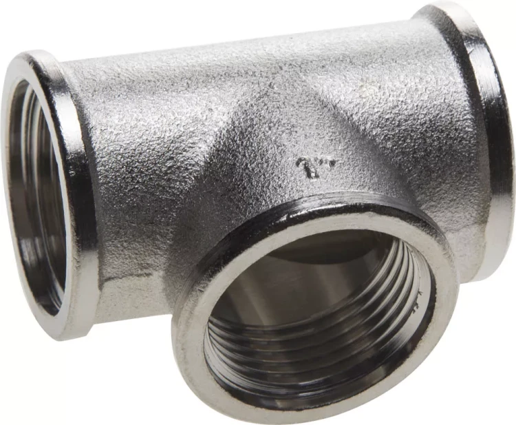 Тройник GENERAL FITTINGS никелированная латунь, г/г/г, 1" 51052-1 купить в Перми
