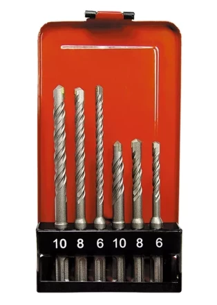 Набор буров по бетону 6-8-10х110 6-8-10х160 мм 6 шт в пластиковой коробке SDS PLUS MATRIX 71096 купить в Перми