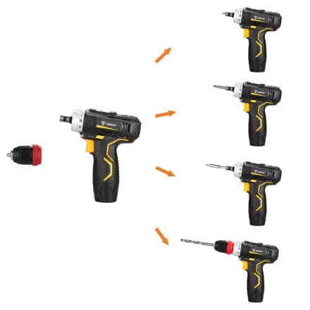 Дрель аккумуляторная в наборе DEKO GCD12DU3 3 в 1, 063-4081 купить в Перми