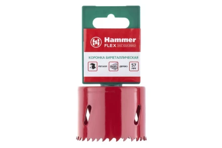 Коронка биметаллическая HAMMER Ф57х38мм 5/8&quot; BiMETALL (224-011) купить в Перми
