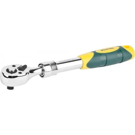 Трещотка для торцовых головок KRAFTOOL &quot;PRO&quot;, телескопическая, Сr-V сталь, 72 зубца, 3/8&quot; 27798-3/8 купить в Перми