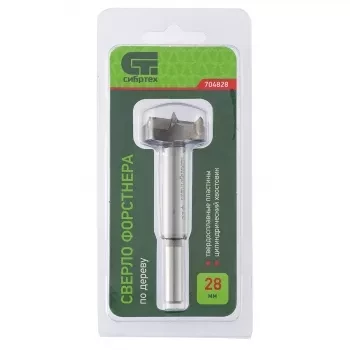 Сверло Форстнера по дереву 28 мм цилиндрический хвостовик СИБРТЕХ 704828 купить в Перми