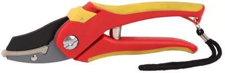 Секатор GRINDA двухкомпонентные ручки, обычный механизм, без эфеса, округлые лезвия с упорной наковальней, 205мм 8-423203_z01 купить в Перми