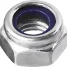 Гайка DIN 985 с нейлоновым кольцом, M6, 16 шт, кл. пр. 6, оцинкованная, ЗУБР 303586-06 купить в Перми