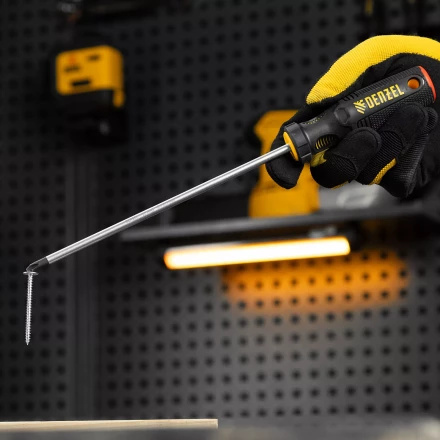 Отвертка, PH2х200 мм, S2, 3к рукоятка Denzel 121827 купить в Перми