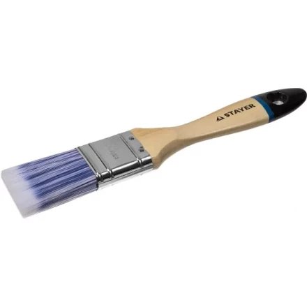 Кисть плоская STAYER &quot;EURO&quot;, &quot;AQUA&quot; для воднодисперсионных и акриловых ЛКМ, искусств щетина, деревя ручка, 1,5&quot;/38мм 01062-038 купить в Перми