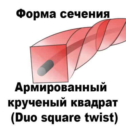 Леска для триммера DUO SQUARE TWIST (квадрат крученый армированный) 2,65ММХ15М купить в Перми